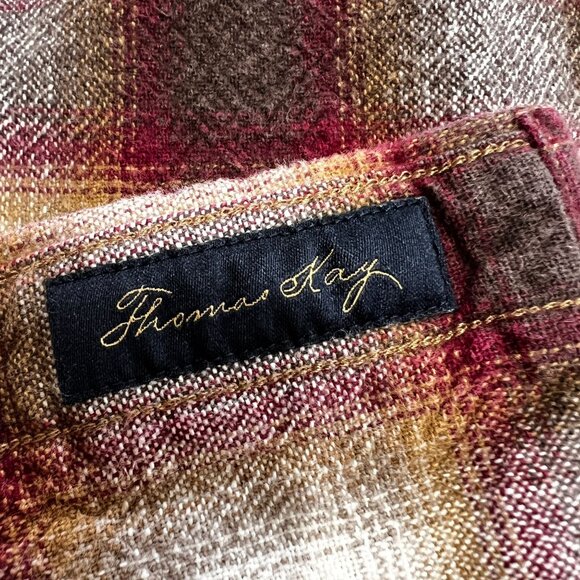 Pendleton Thomas Kay Plaid Western Large Long Sleeve Pearl Snap HEAVY Cotton - Picture 6 of 13